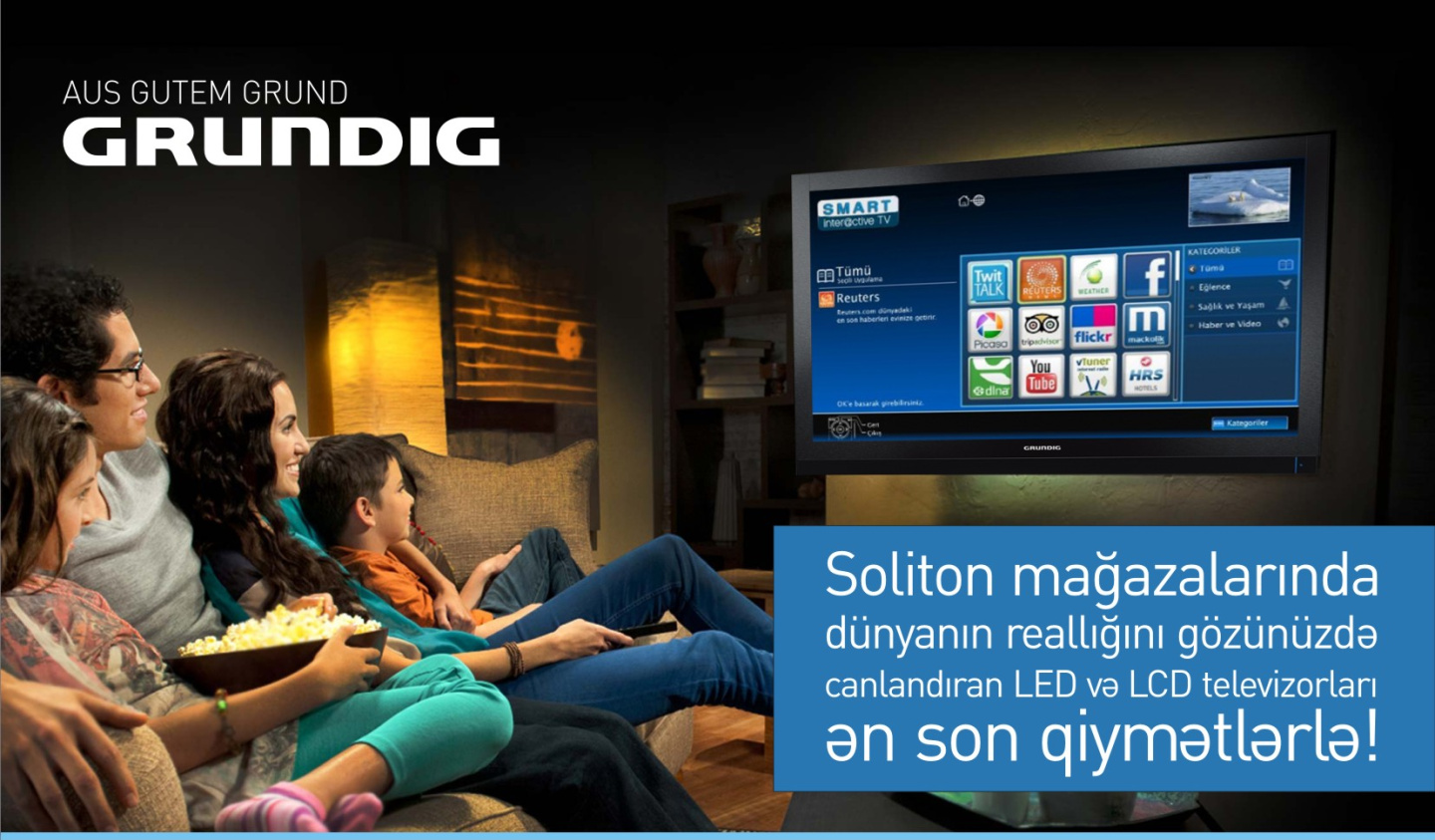 SOLİTON-da LED və LCD TELEVİZORLARI ƏN SON QİYMƏTLƏRLƏ!