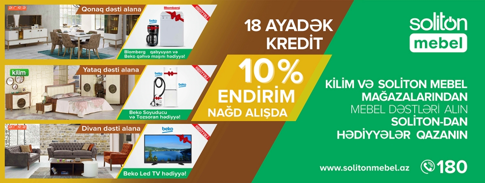 KİLİM VƏ SOLİTON MEBEL-DƏN HƏDİYYƏ KAMPANİYASI!