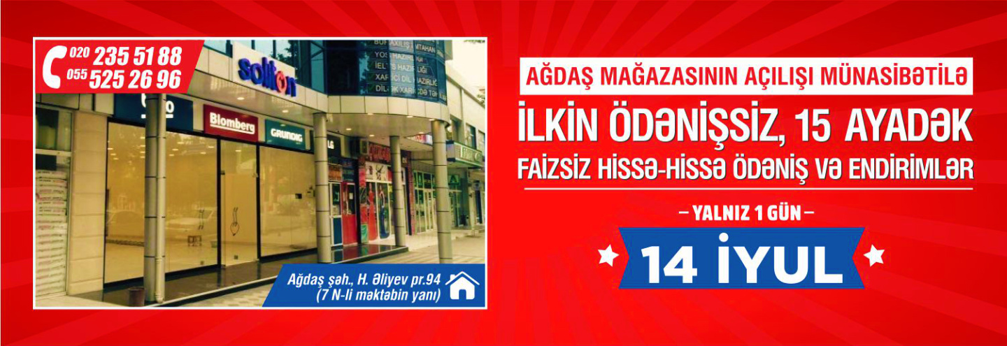YENİ SOLİTON AĞDAŞ MAĞAZASININ AÇILIŞI!