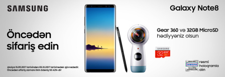 YENİ SAMSUNG NOTE8 SMARTFONU TEZLİKLƏ SOLİTON MAĞAZALARINDA SATIŞDA!