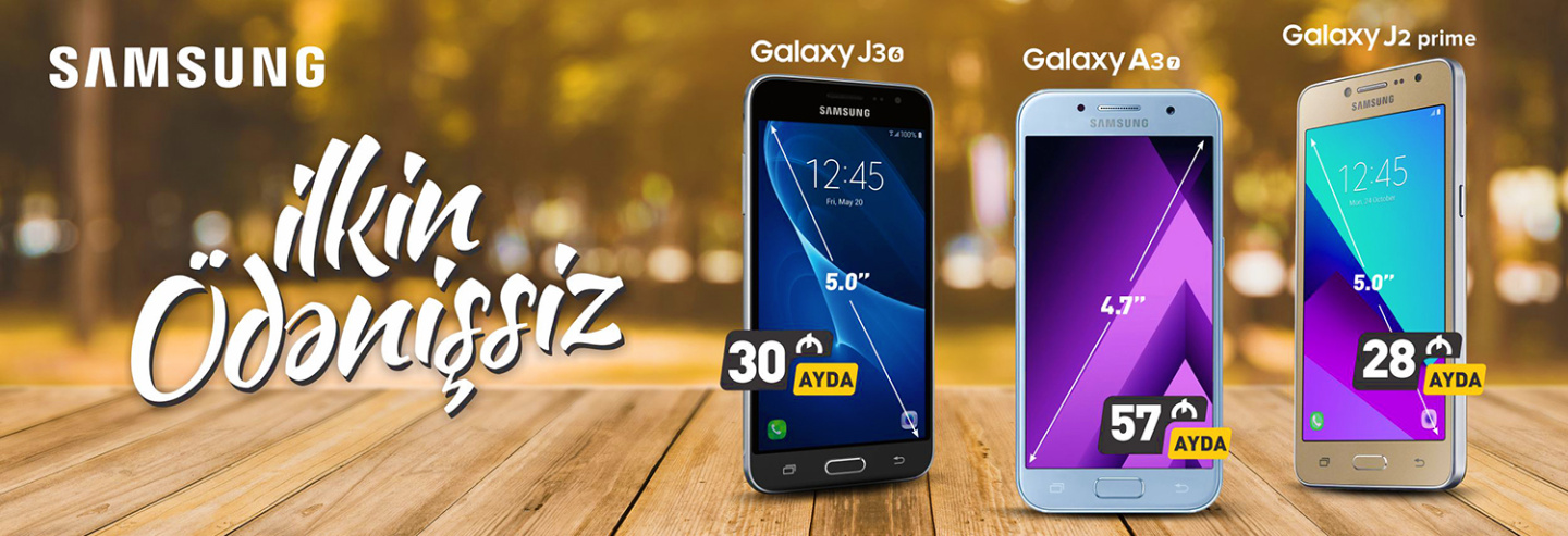 SOLİTON-DA SAMSUNG SMARTFONLARI İLKİN ÖDƏNİŞSİZ VƏ AYLIQ SƏRFƏLİ ÖDƏNİŞLƏ!