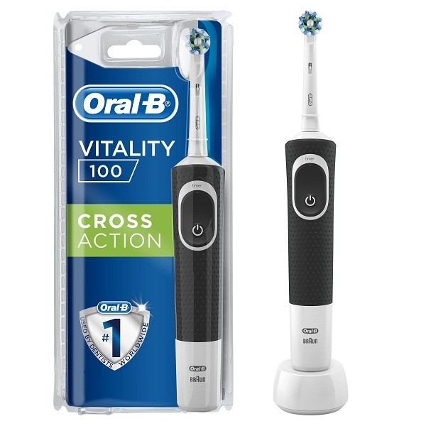 Oral-B D100 Elektrik Diş Fırçası Cross Action, Qara