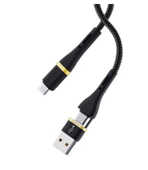 Wiwu USB A/C ↔ Type-C Kabel 1.2M ED-106 Black