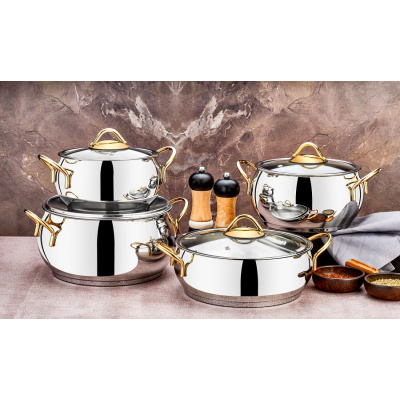  Evimsaray Shevval gold qazan dəsti 8 ədəd (1374)