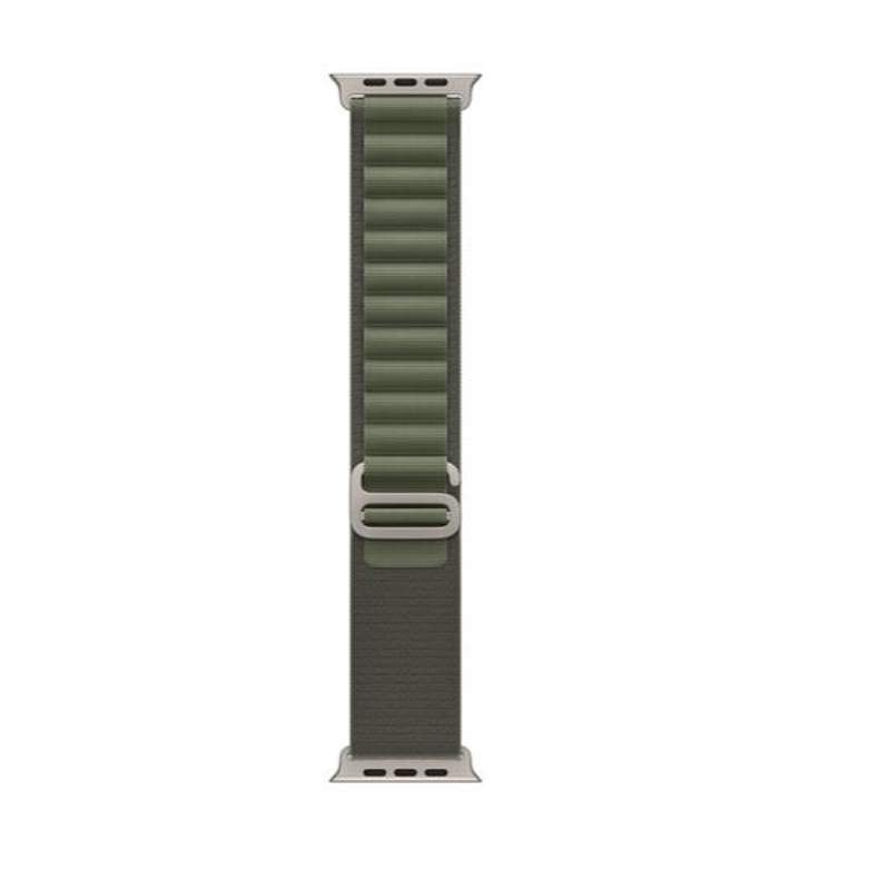 Apple Watch Ultra 49mm Titanium Case, Green Alpine Loop Band (M Size) +Cellular (MQFN3GK/A)