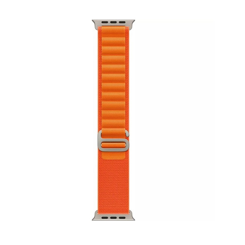 Apple Watch Ultra 49mm Titanium Case, Orange Alpine Loop Band (M Size) +Cellular (MQFL3GK/A)