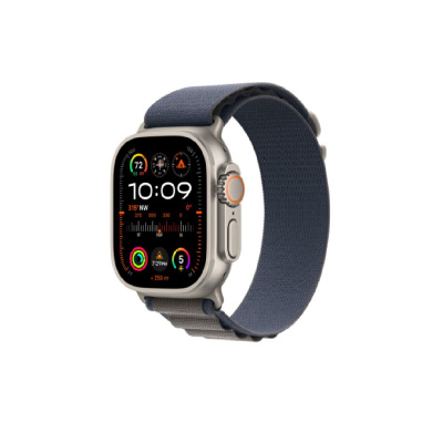 Apple Watch Ultra 2 Titanium Case, Blue Alpine Loop Band ( Large size ) + Cellular MREQ3RB/A