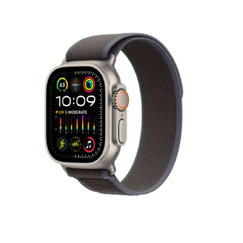 Apple Watch Ultra 2 Titanium Case, Blue / Black Trail Loop Band + Cellular MRF63RB/A