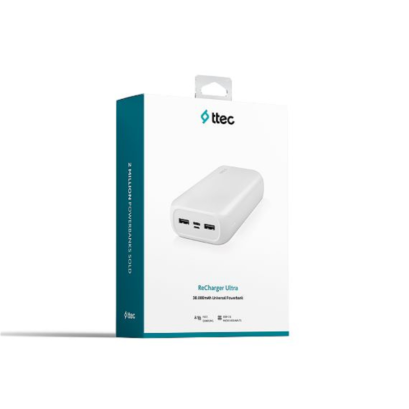 Power Bank TTEC 30000mAh 10.5W White (2BB190B)