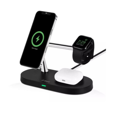 TTEC AirCharger Quattro M 4-in-1 Wireless Stand with LED light Black  (2KS26S)
