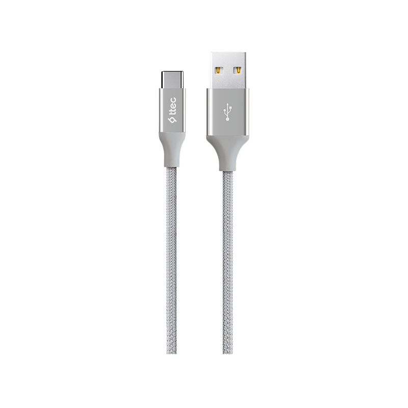 TTEC Kabel USB↔USB-C 1.2M 2A Silver (2DK18G)