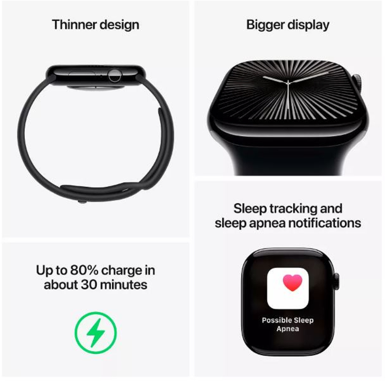 Apple Watch 10 GPS 42mm Rose Gold / Light Blush Sport Band (S/M size) USB-C / MWWH3QI/A
