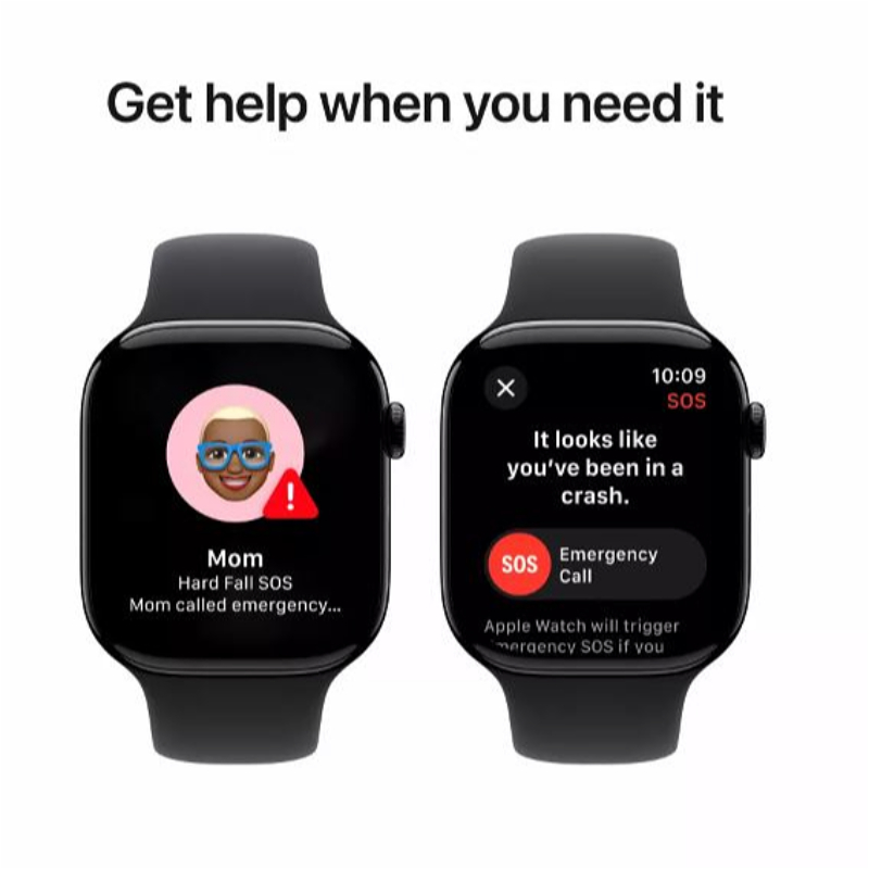 Apple Watch 10 GPS 46mm Jet Black / Black Sport Band (S/M size) USB-C / MWWQ3QI/A