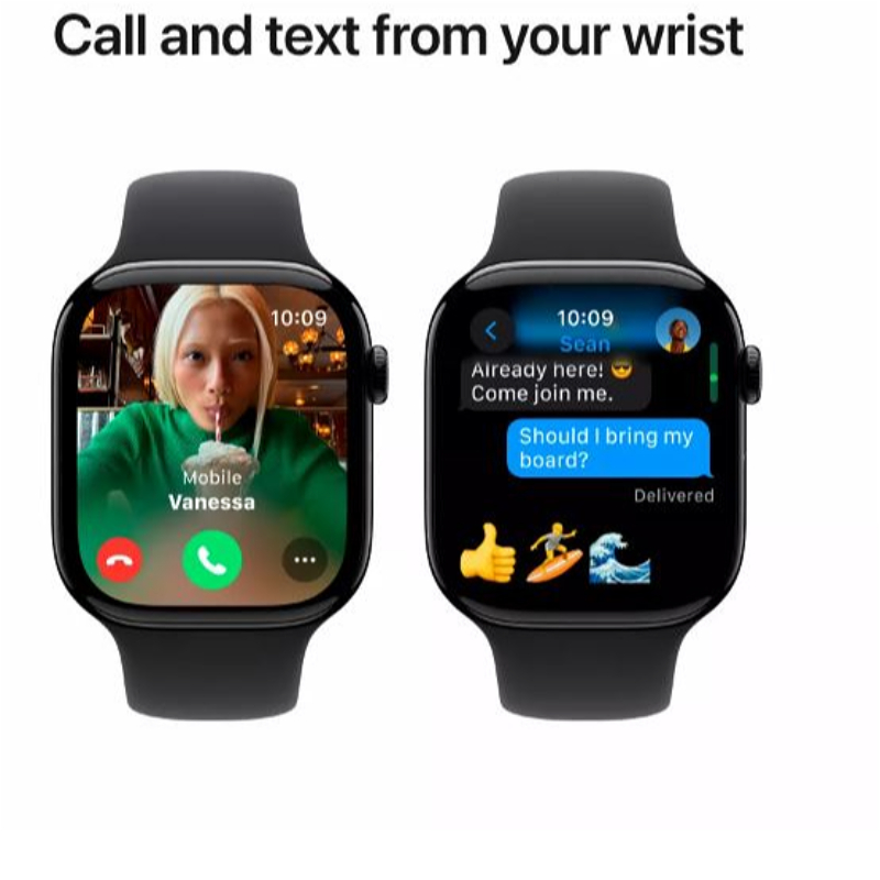 Apple Watch 10 GPS 46mm Jet Black / Black Sport Band (S/M size) USB-C / MWWQ3QI/A