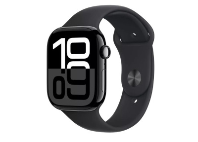 Apple Watch 10 GPS 46mm Jet Black / Black Sport Band (S/M size) USB-C / MWWQ3QI/A