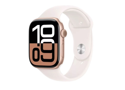 Apple Watch 10 GPS 46mm Rose Gold / Light Blush Sport Band (S/M size) USB-C / MWWU3QI/A