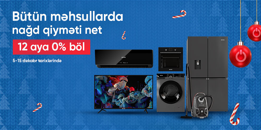 NAĞD QİYMƏTİ NET 12 AYA FAİZSİZ BÖL!