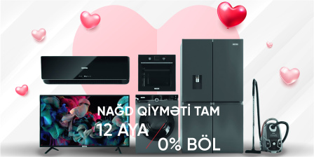 NAĞD QİYMƏTİ TAM 12 AYA FAİZSİZ BÖL!