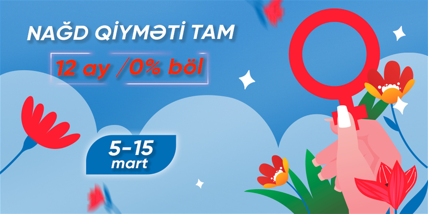 NAĞD QİYMƏTİ 12 AYA 0% BÖL!