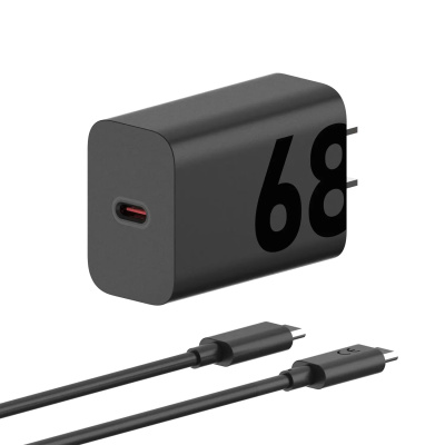 Charger USB-C Moto 68W + Cable-C Turbo Power Black