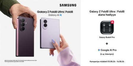 SAMSUNG GALAXY FOLD8 SERİYASI ALANA HƏDİYYƏ!