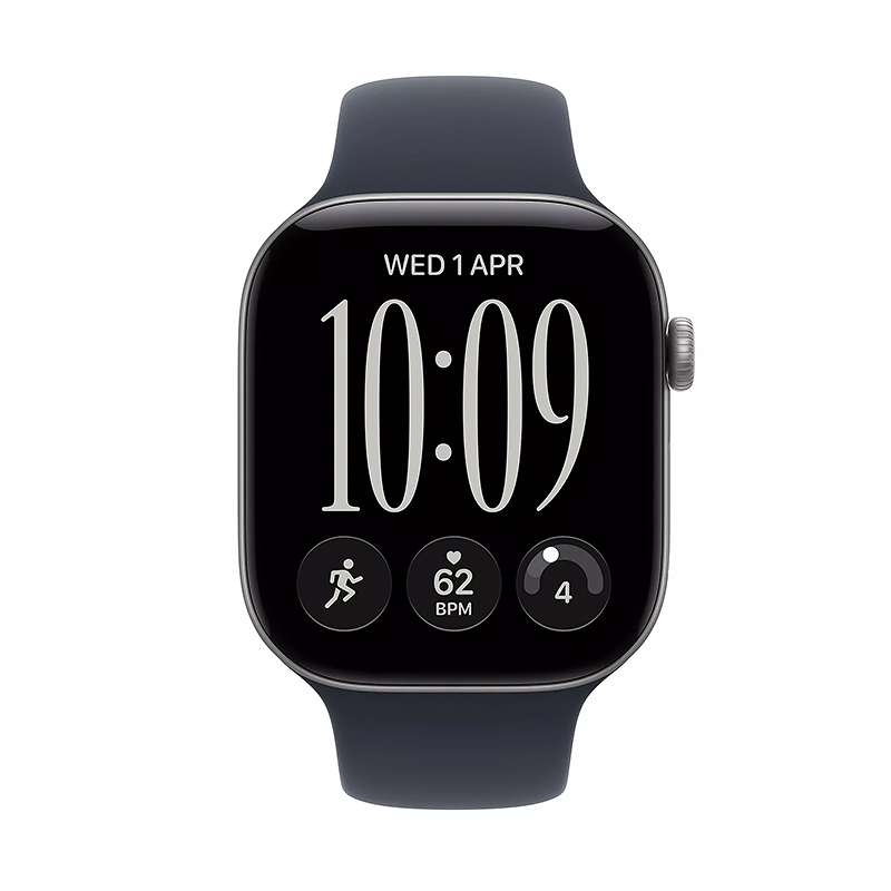 Apple Watch Series 12 GPS 46mm Black Aluminium Case with Black Sport Band