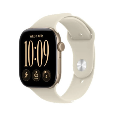 Apple Watch Series 12 GPS 42mm Light Gold Aluminium Case with Sand Sport Band