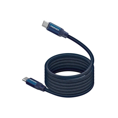 Promate Kabel Type-C↔Type-C 1.2m Springy 60W Blue