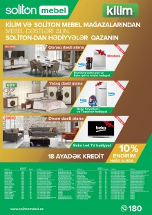 KİLİM VƏ SOLİTON MEBEL-DƏN HƏDİYYƏ KAMPANİYASI!