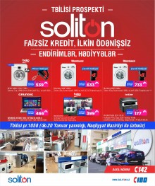 SOLİTON TBİLİSİ MAĞAZASININ 7 YAŞI MÜNASİBƏTİ İLƏ KAMPANİYA!