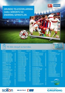 SOLİTON-DAN ENDİRİMLİ QİYMƏTLƏRLƏ GRUNDİG LED TV KAMPANİYASI!