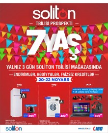 SOLİTON TBİLİSİ MAĞAZASININ 7 YAŞI MÜNASİBƏTİ İLƏ KAMPANİYA!