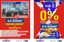 TEZLİKLƏ! SOLİTON ŞƏKİ MAĞAZASININ 4 YAŞI MÜNASİBƏTİ İLƏ FAİZSİZ KREDİT VƏ ENDİRİM KAMPANİYASI!