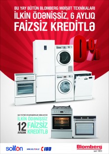 BU YAY BÜTÜN BLOMBERG MƏİŞƏT TEXNİKALARINA FAİZSİZ KREDİT KAMPANİYASI!